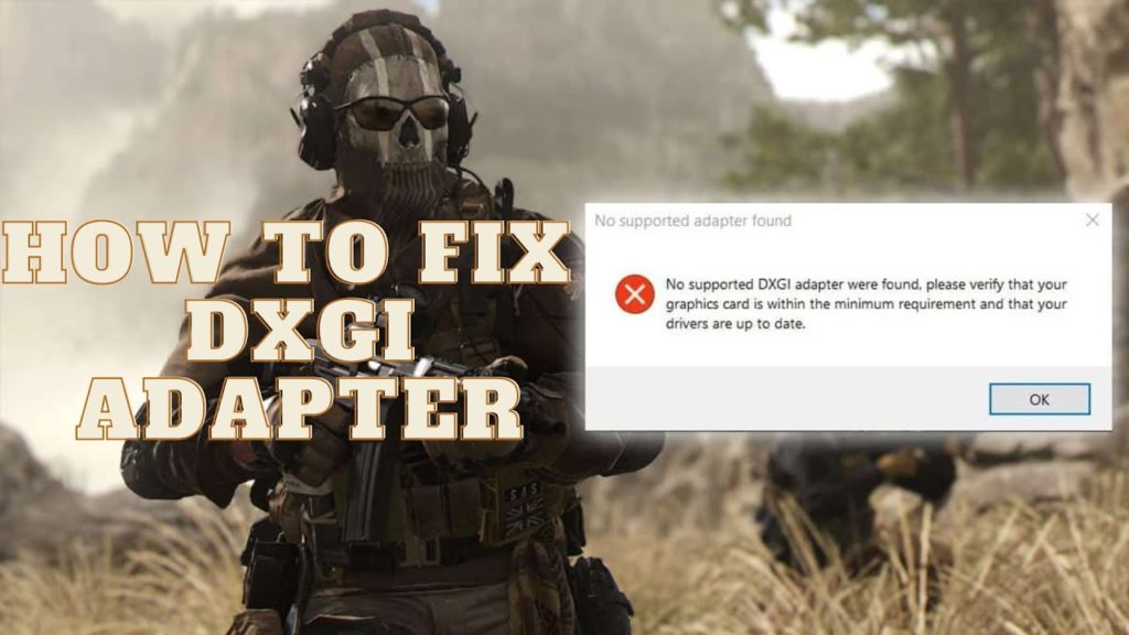 warzone 2 no supported dxgi adapter